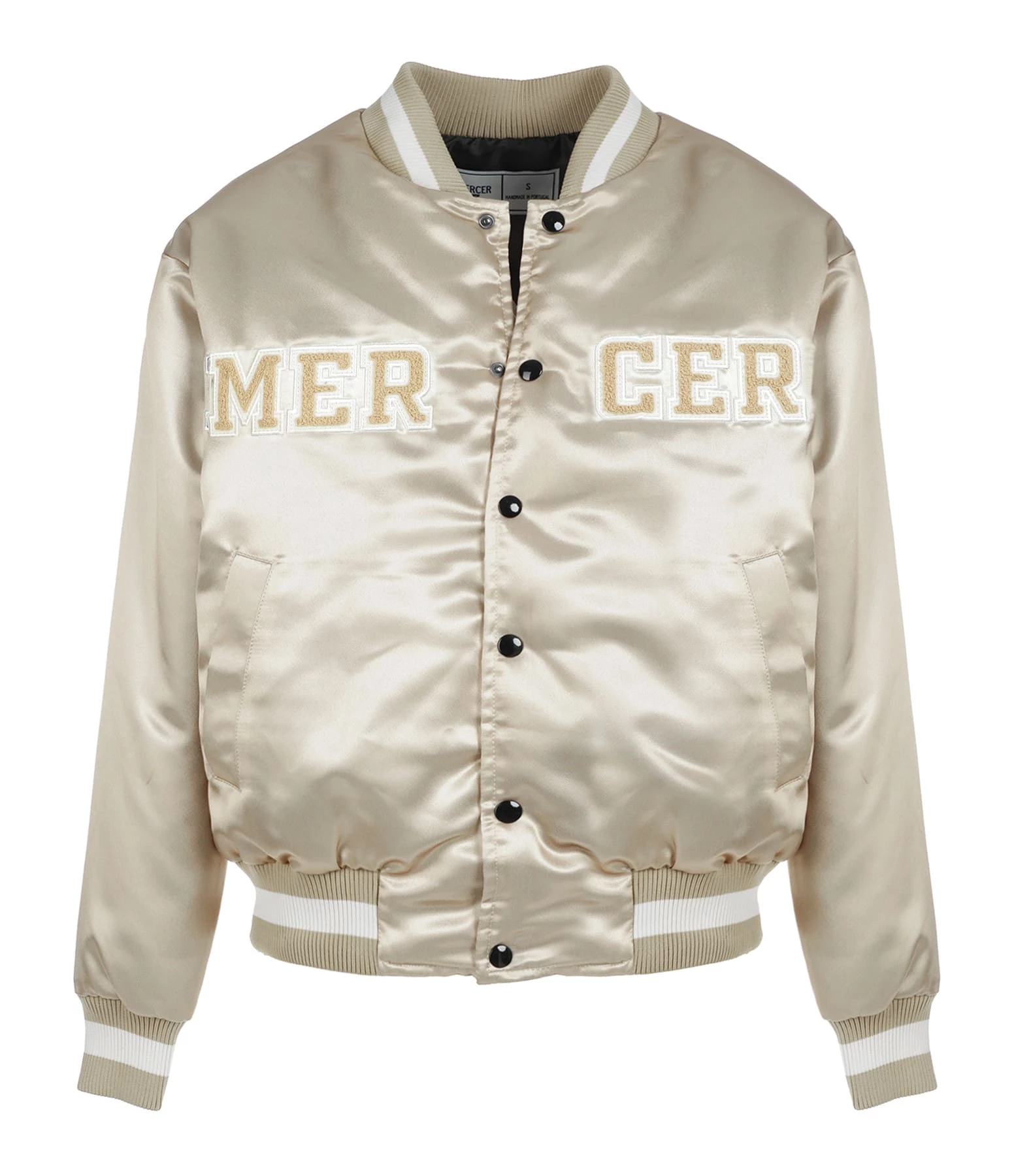 Meilleure affaire ???? MERCER Veste Bomber Varsity Satin Sable ???? 1 Meilleure affaire ???? MERCER Veste Bomber Varsity Satin Sable ????
