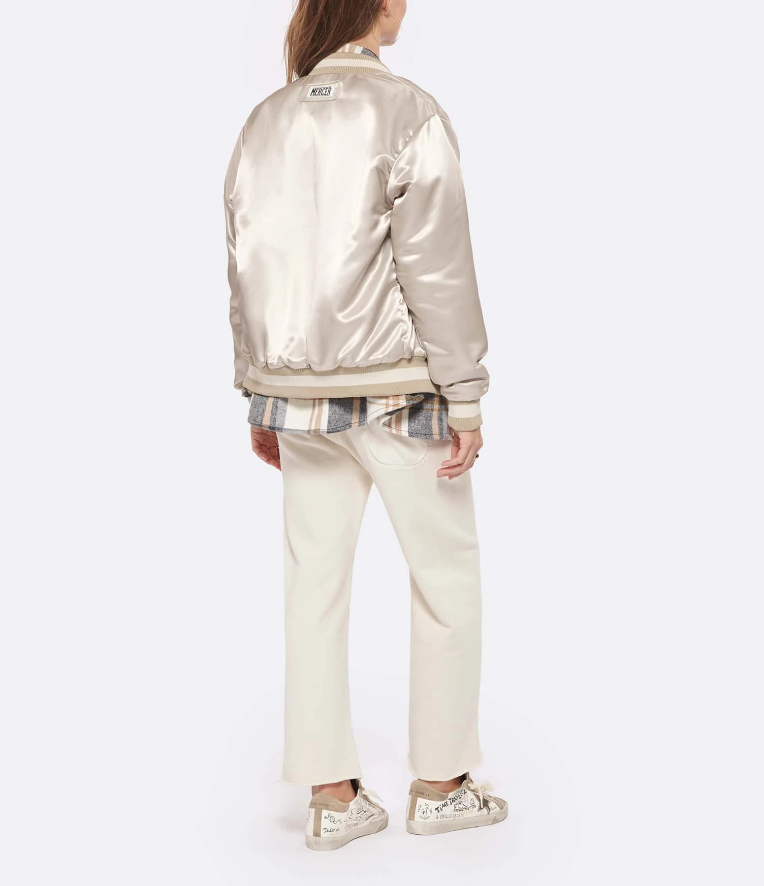 Meilleure affaire ???? MERCER Veste Bomber Varsity Satin Sable ???? 4 Meilleure affaire ???? MERCER Veste Bomber Varsity Satin Sable ???? – Image 4