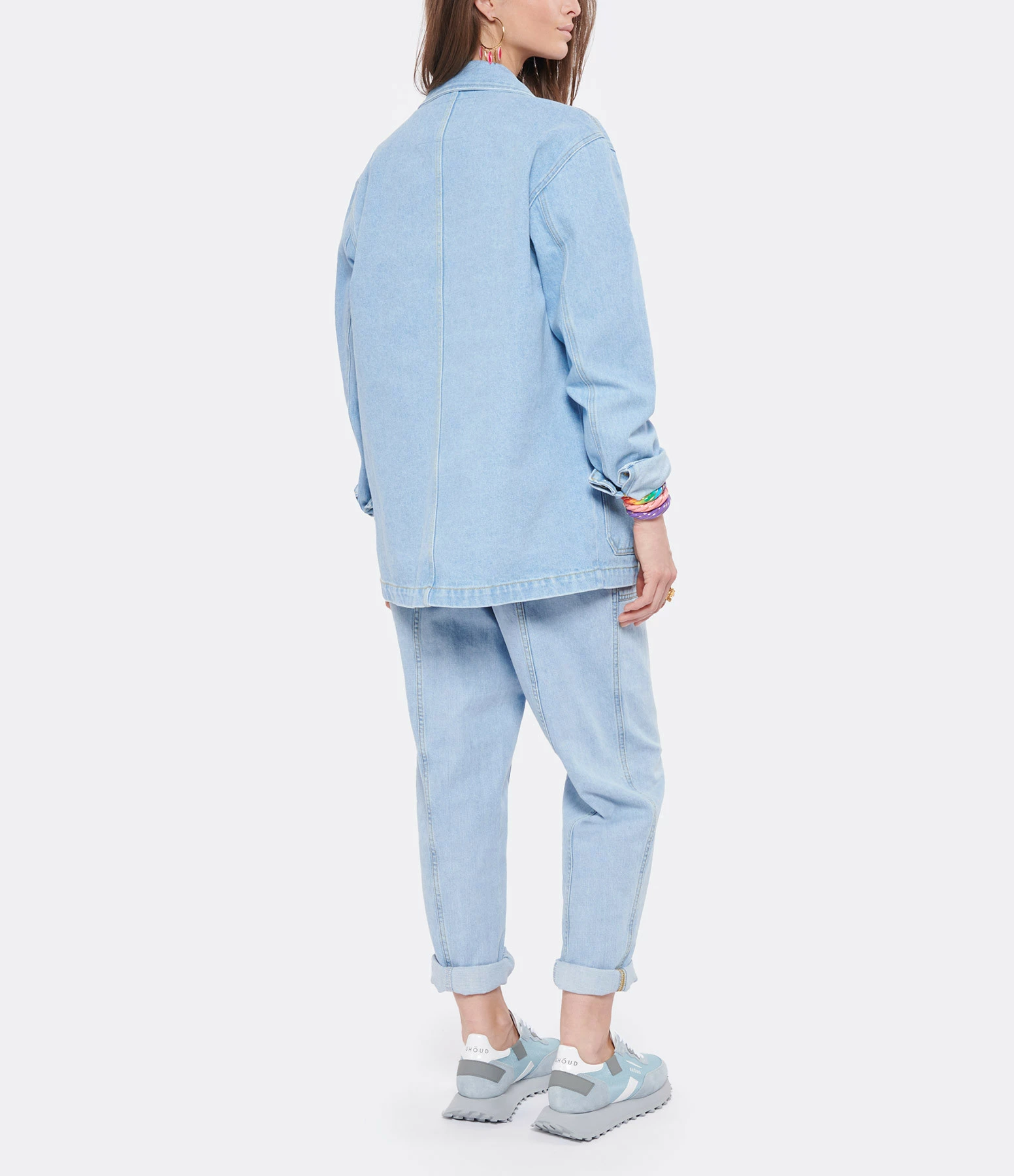 Promo ???? MAISON LABICHE Veste Unisexe Amore Denim Bleu ???? 5 Promo ???? MAISON LABICHE Veste Unisexe Amore Denim Bleu ???? – Image 5