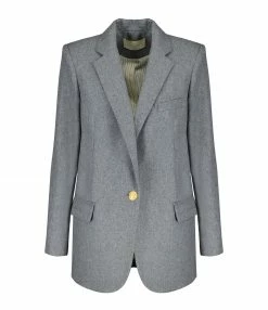 Nouveau 🔥 VANESSA BRUNO Veste Blazer Tilia Laine Gris 👏