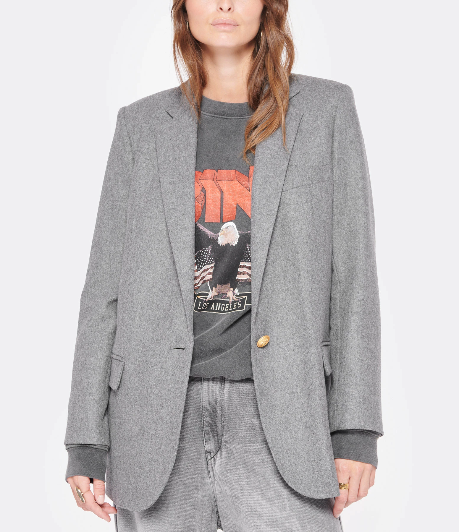 Nouveau 🔥 VANESSA BRUNO Veste Blazer Tilia Laine Gris 👏 3 Nouveau 🔥 VANESSA BRUNO Veste Blazer Tilia Laine Gris 👏 – Image 3
