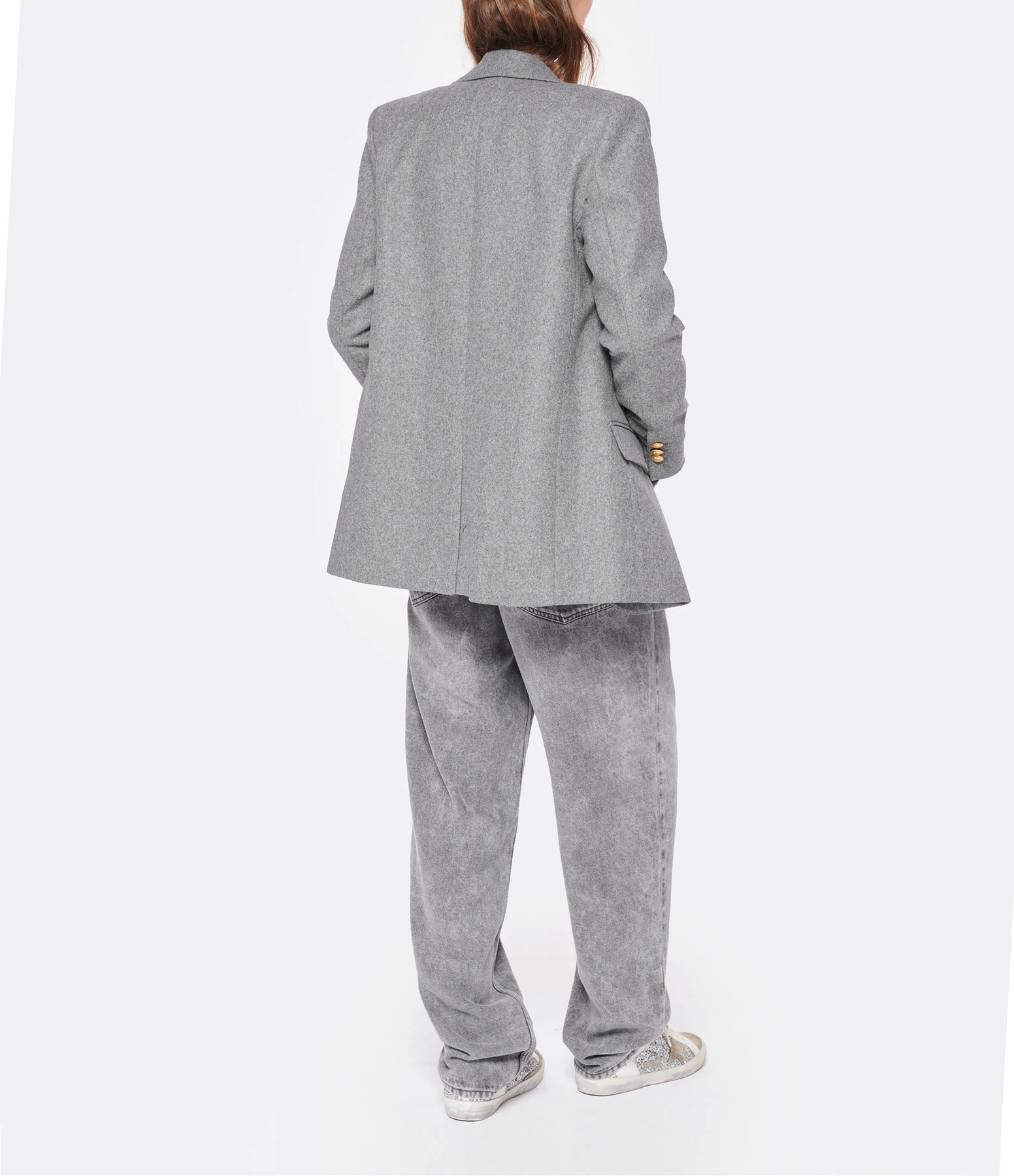 Nouveau 🔥 VANESSA BRUNO Veste Blazer Tilia Laine Gris 👏 6 Nouveau 🔥 VANESSA BRUNO Veste Blazer Tilia Laine Gris 👏 – Image 6