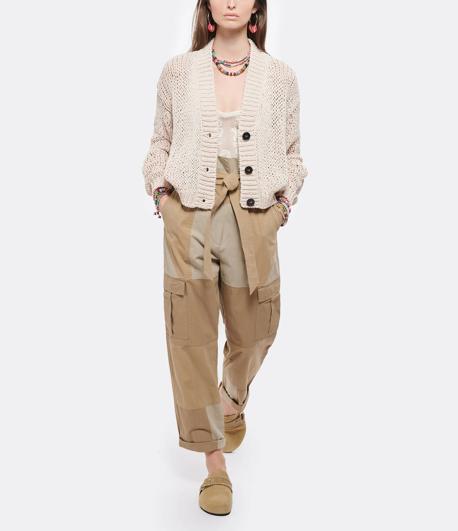 Nouveau ???? ROBERTO COLLINA Gilet Coton Beige ???? 4 Nouveau ???? ROBERTO COLLINA Gilet Coton Beige ???? – Image 4