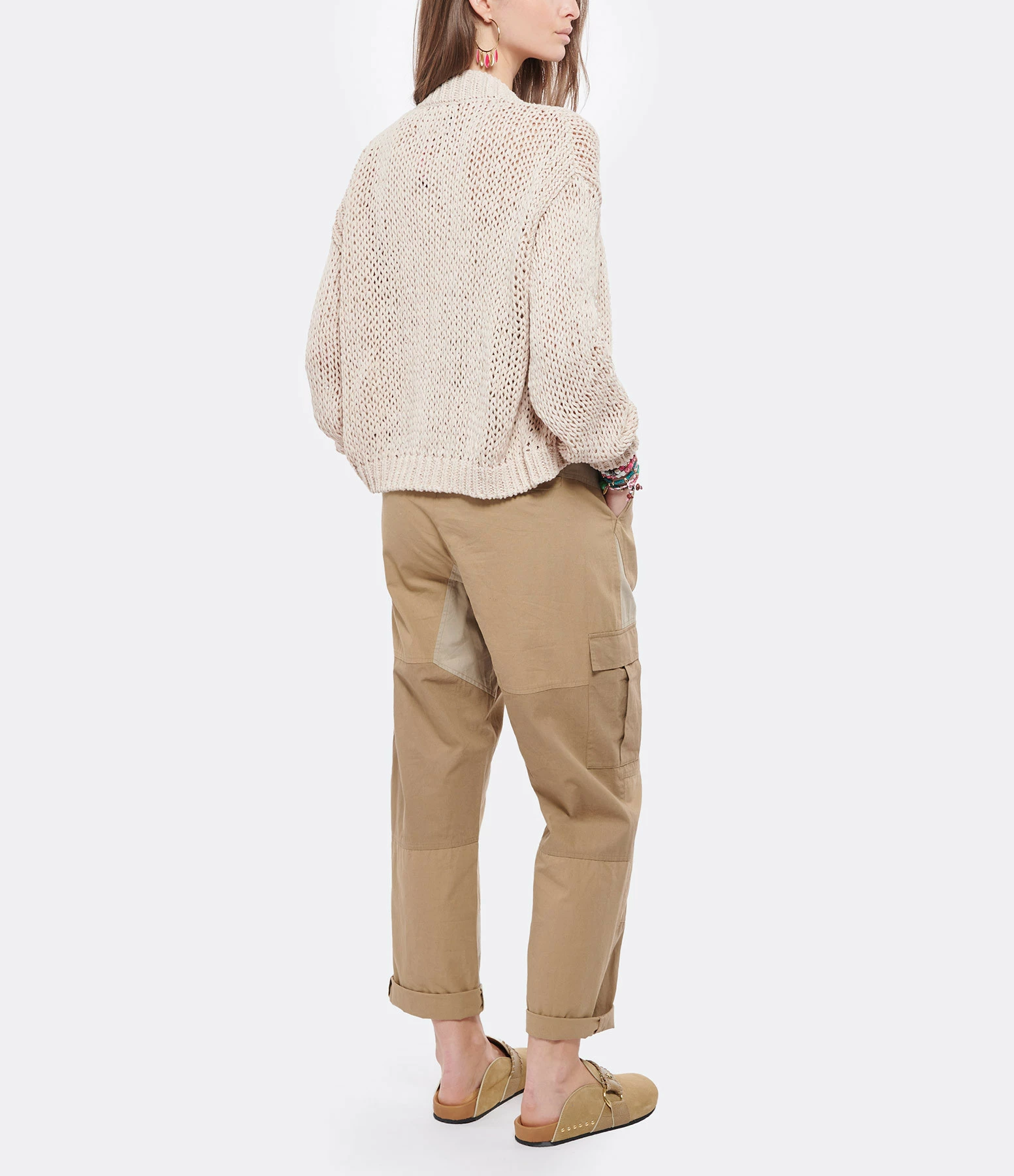 Nouveau ???? ROBERTO COLLINA Gilet Coton Beige ???? 5 Nouveau ???? ROBERTO COLLINA Gilet Coton Beige ???? – Image 5