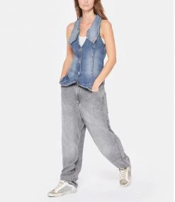 Meilleure affaire 💯 GANNI Veste Sans Manches Bleu Vintage ⭐ -BOUTIQUE MARGAUX LONNBERG unnamed file 1123