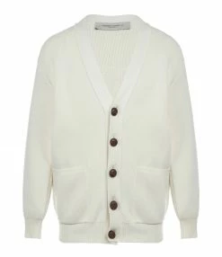 De gros 🌟 GOLDEN GOOSE Cardigan Coton Blanc ⭐