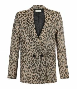 Tout neuf ⭐ ZADIG & VOLTAIRE Veste Blazer Visko Léopard Naturel 🤩
