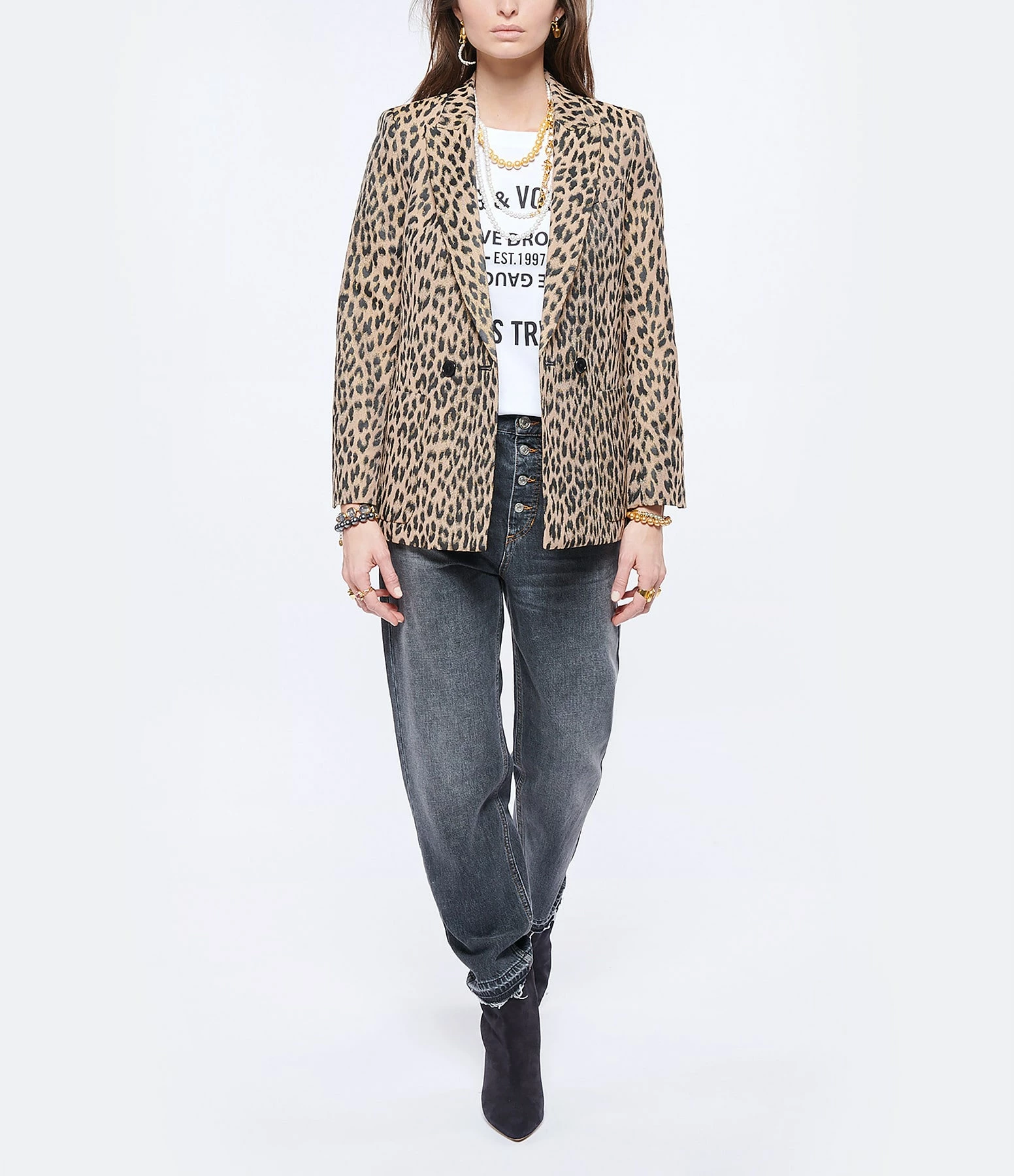 Tout neuf ⭐ ZADIG & VOLTAIRE Veste Blazer Visko Léopard Naturel 🤩 6 Tout neuf ⭐ ZADIG & VOLTAIRE Veste Blazer Visko Léopard Naturel 🤩 – Image 6