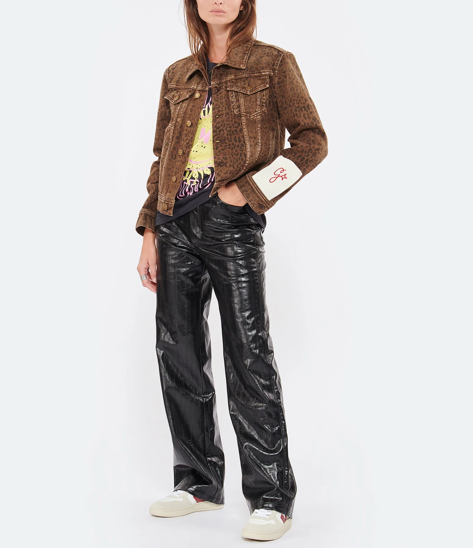 Grosses soldes ⭐ GOLDEN GOOSE Veste Denim Léopard 🔥 4 Grosses soldes ⭐ GOLDEN GOOSE Veste Denim Léopard 🔥 – Image 4