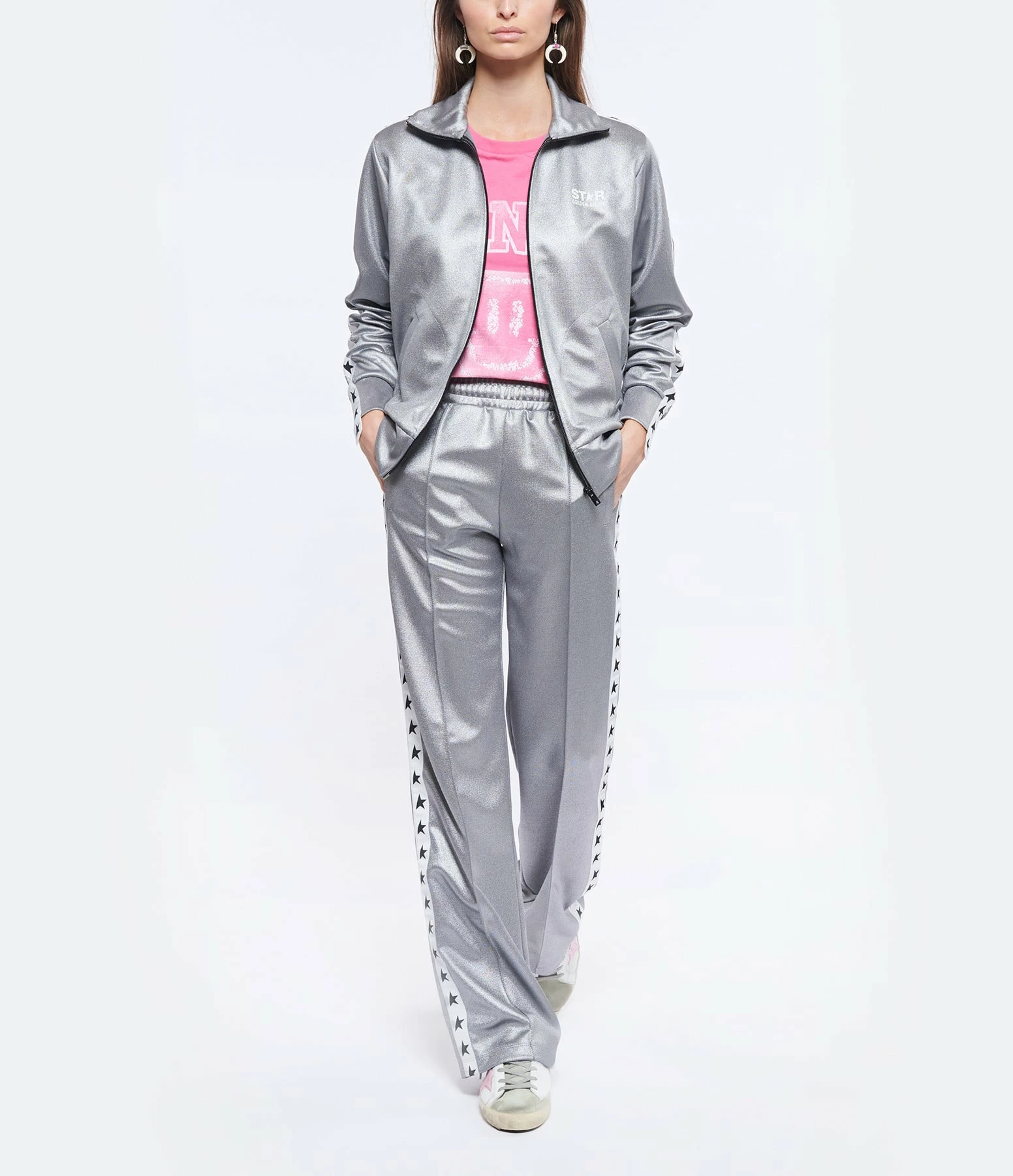 Promo ???? GOLDEN GOOSE Veste Denise Étoile Gris ✨ 4 Promo ???? GOLDEN GOOSE Veste Denise Étoile Gris ✨ – Image 4