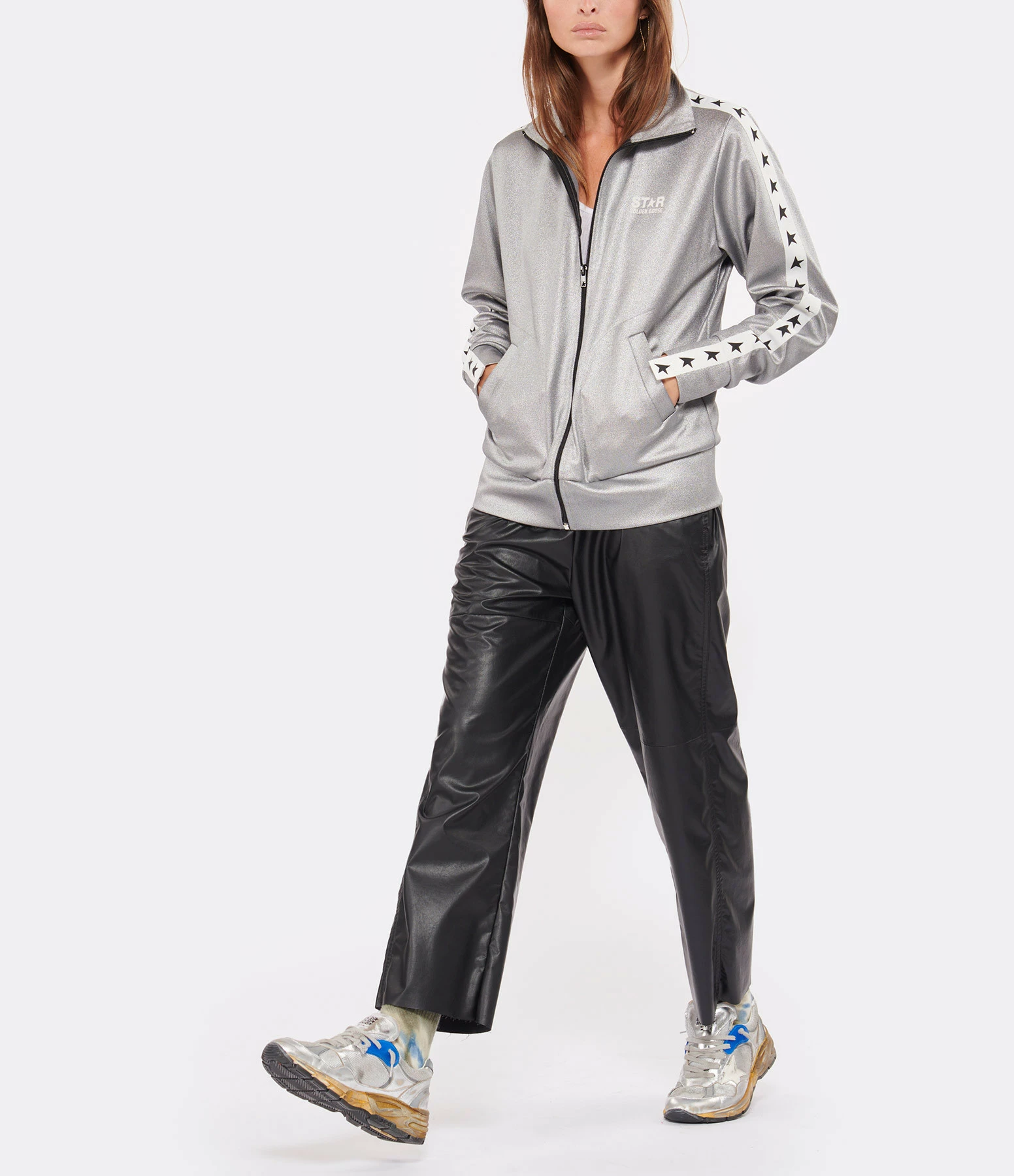Promo ???? GOLDEN GOOSE Veste Denise Étoile Gris ✨ 6 Promo ???? GOLDEN GOOSE Veste Denise Étoile Gris ✨ – Image 6