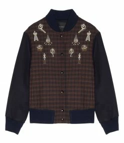 Promo 😉 TARA JARMON Veste Bomber Vonnie Laine Châtaigne ⭐