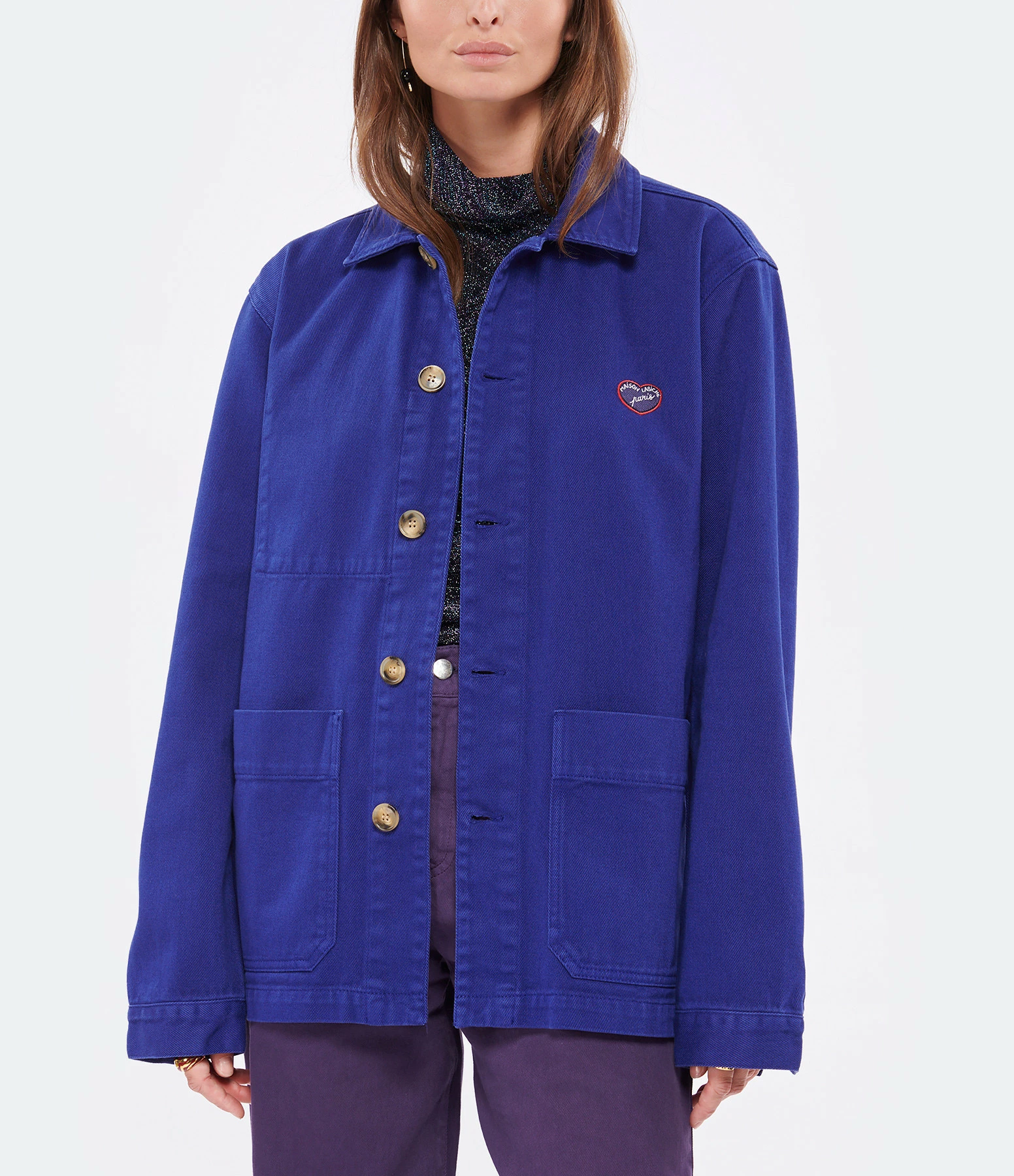 Top 10 🔔 MAISON LABICHE Veste Sebasto Patch Cœur Coton Bleu Roi 😀 3 Top 10 🔔 MAISON LABICHE Veste Sebasto Patch Cœur Coton Bleu Roi 😀 – Image 3