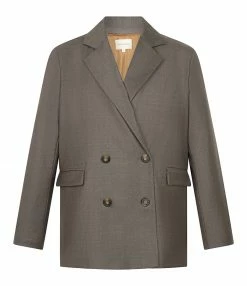 Sortie 💯 LOULOU STUDIO Veste Blazer Donau Laine Gris 🌟