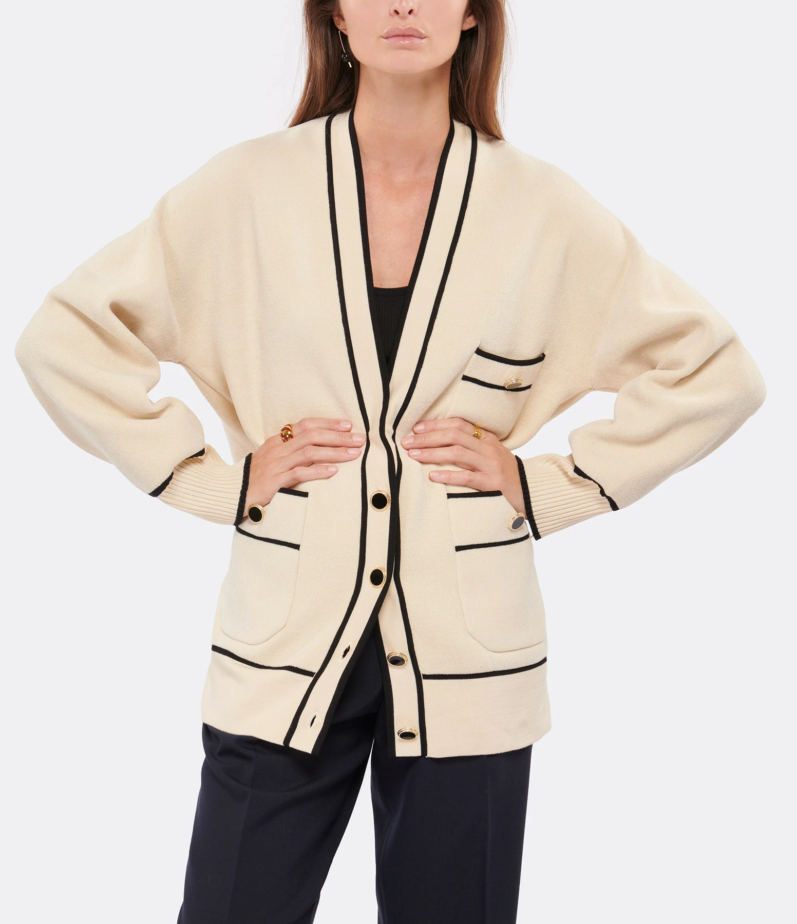 Bon marché ✔️ TARA JARMON Gilet Gabriella Champa 🛒 2 Bon marché ✔️ TARA JARMON Gilet Gabriella Champa 🛒 – Image 2