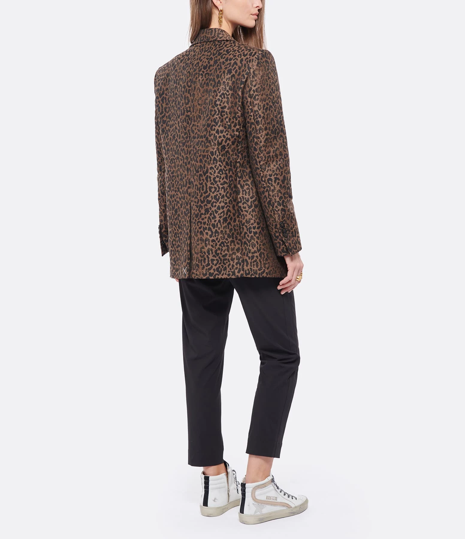Remise 🎁 GOLDEN GOOSE Veste Blazer Golden Laine Léopard 🎉 6 Remise 🎁 GOLDEN GOOSE Veste Blazer Golden Laine Léopard 🎉 – Image 6