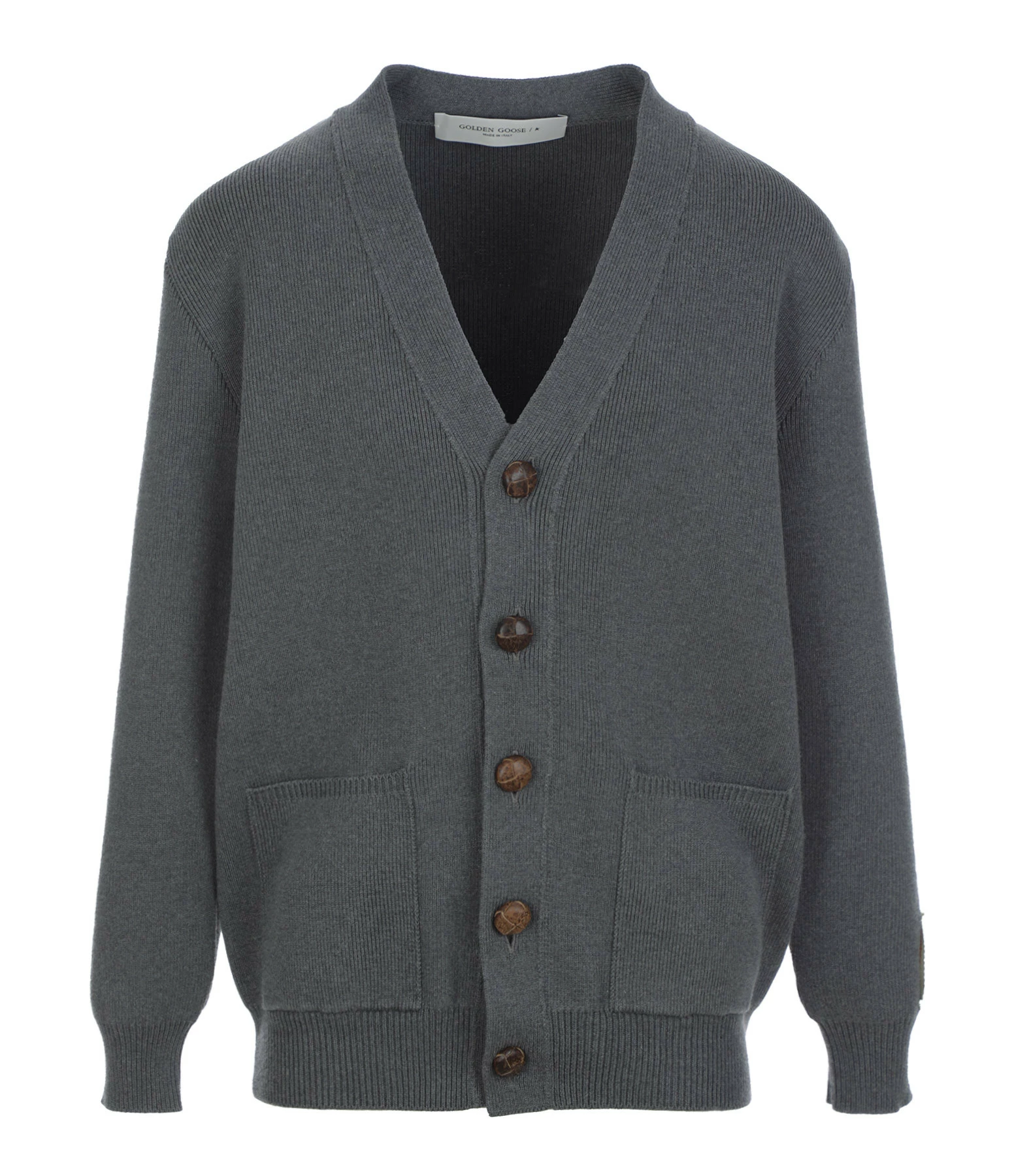 Remise ???? GOLDEN GOOSE Cardigan Golden Coton Gris Mélangé ???? 1 Remise ???? GOLDEN GOOSE Cardigan Golden Coton Gris Mélangé ????