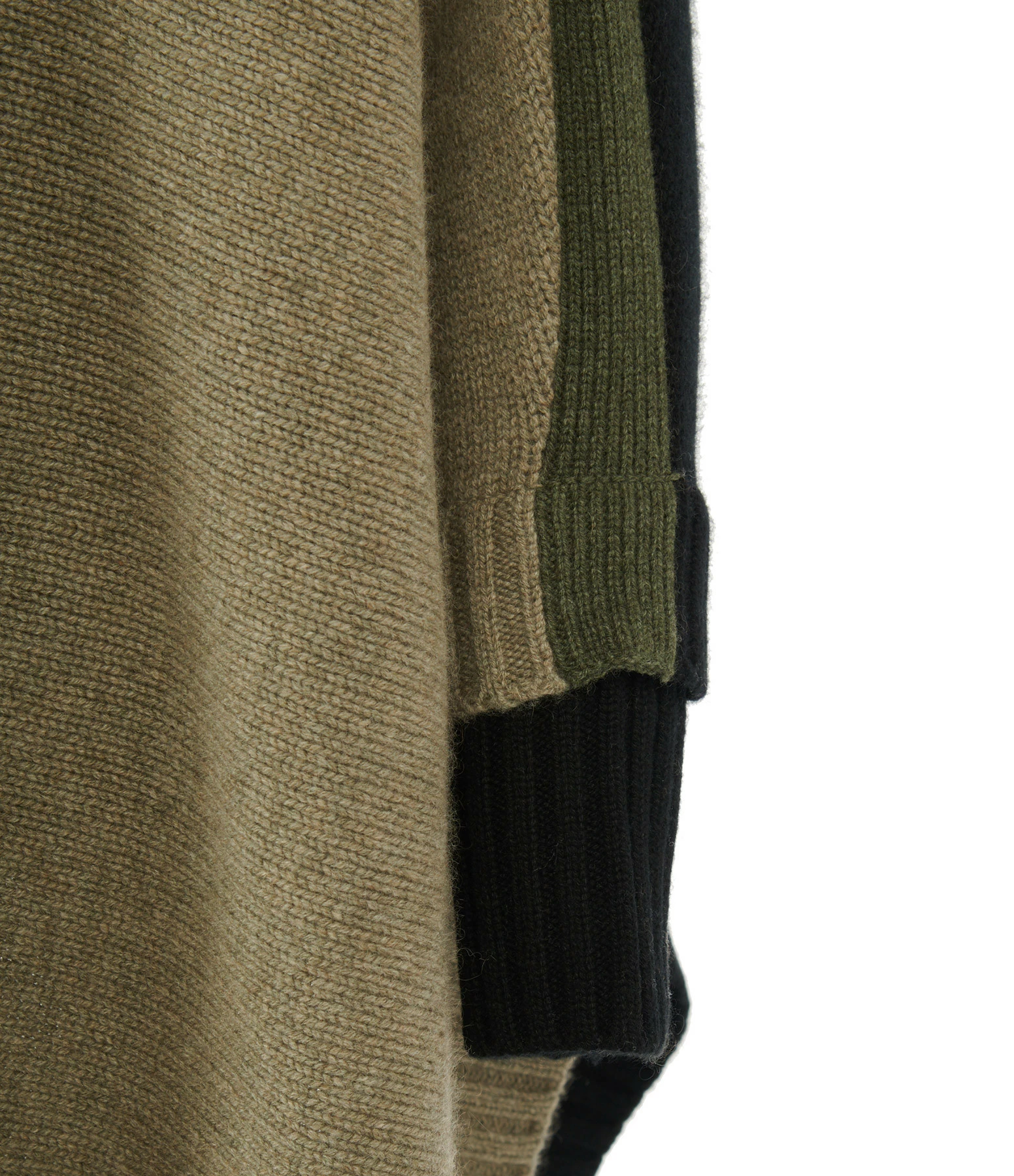 Meilleure vente ???? KUJTEN Poncho Ciara Smoking Cachemire Kaki Noir ???? 2 Meilleure vente ???? KUJTEN Poncho Ciara Smoking Cachemire Kaki Noir ???? – Image 2