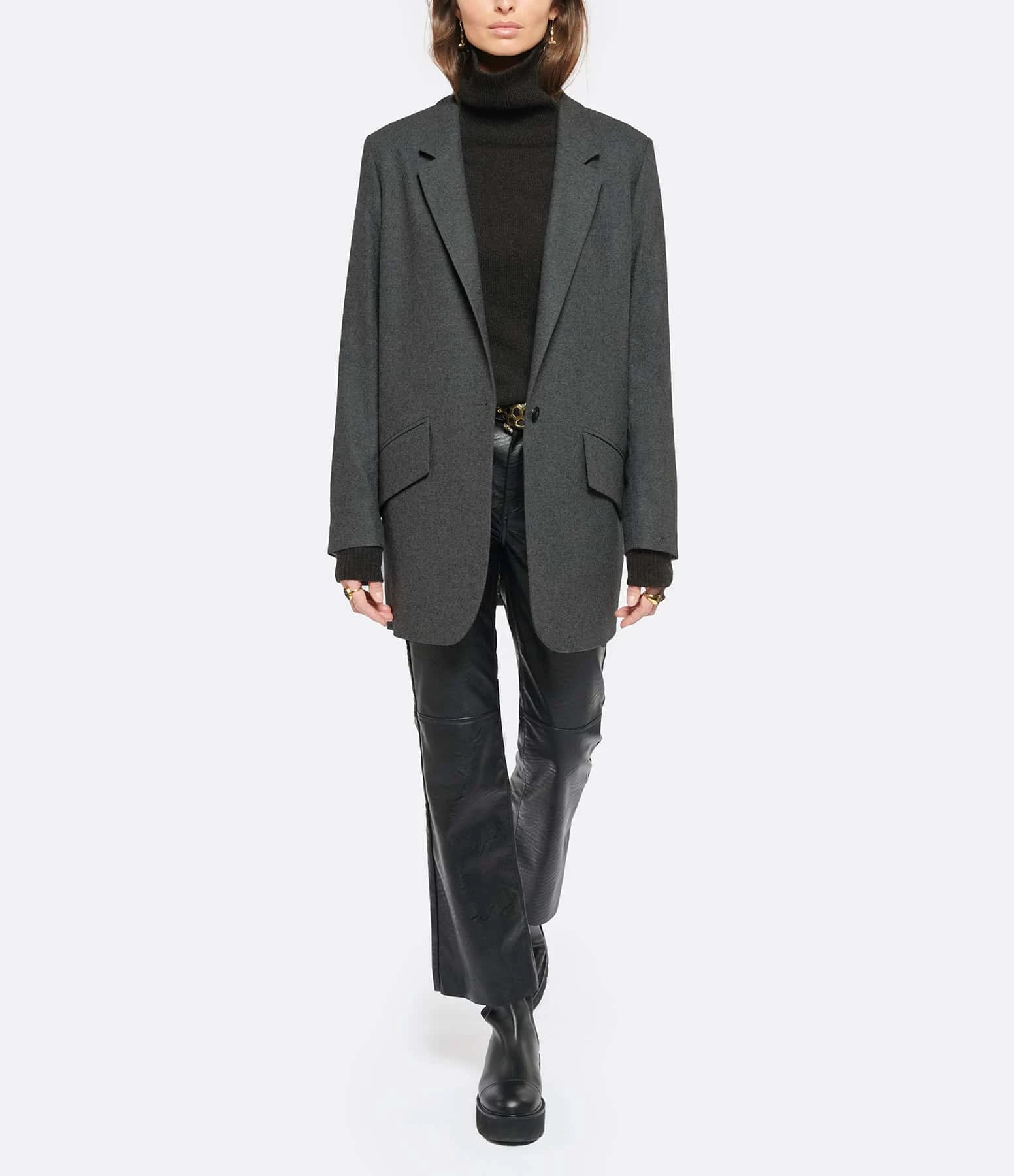 Coupon 🔥 JEANNE VOULAND Veste Blazer Geor Flanelle Gris Léopard 😀 7 Coupon 🔥 JEANNE VOULAND Veste Blazer Geor Flanelle Gris Léopard 😀 – Image 7