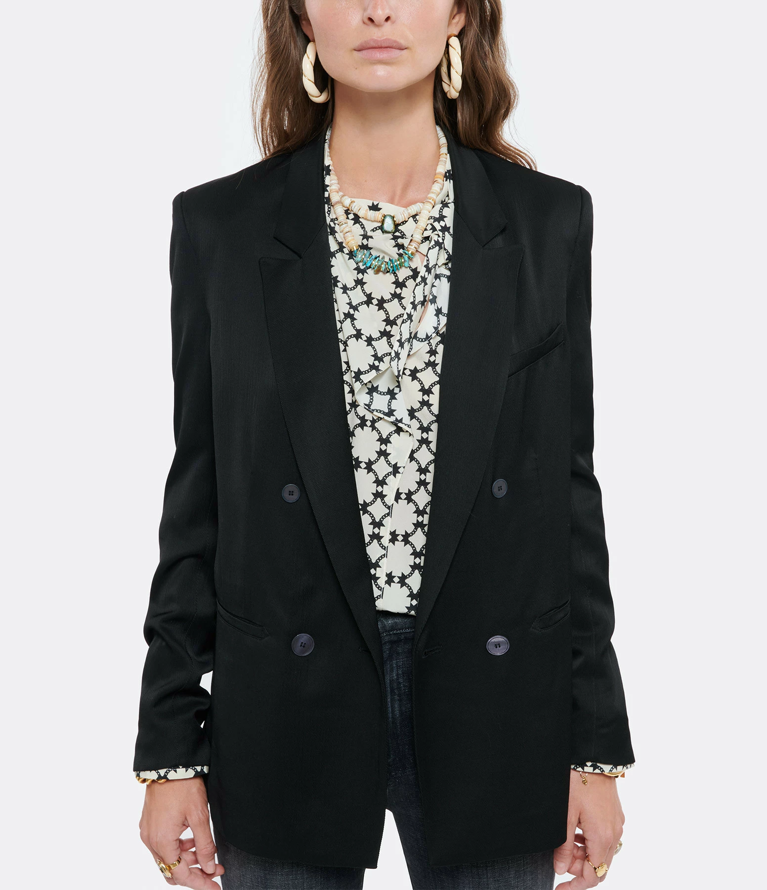 Le moins cher 🛒 FORTE_FORTE Blazer Crêpe Noir 🎁 3 Le moins cher 🛒 FORTE_FORTE Blazer Crêpe Noir 🎁 – Image 3