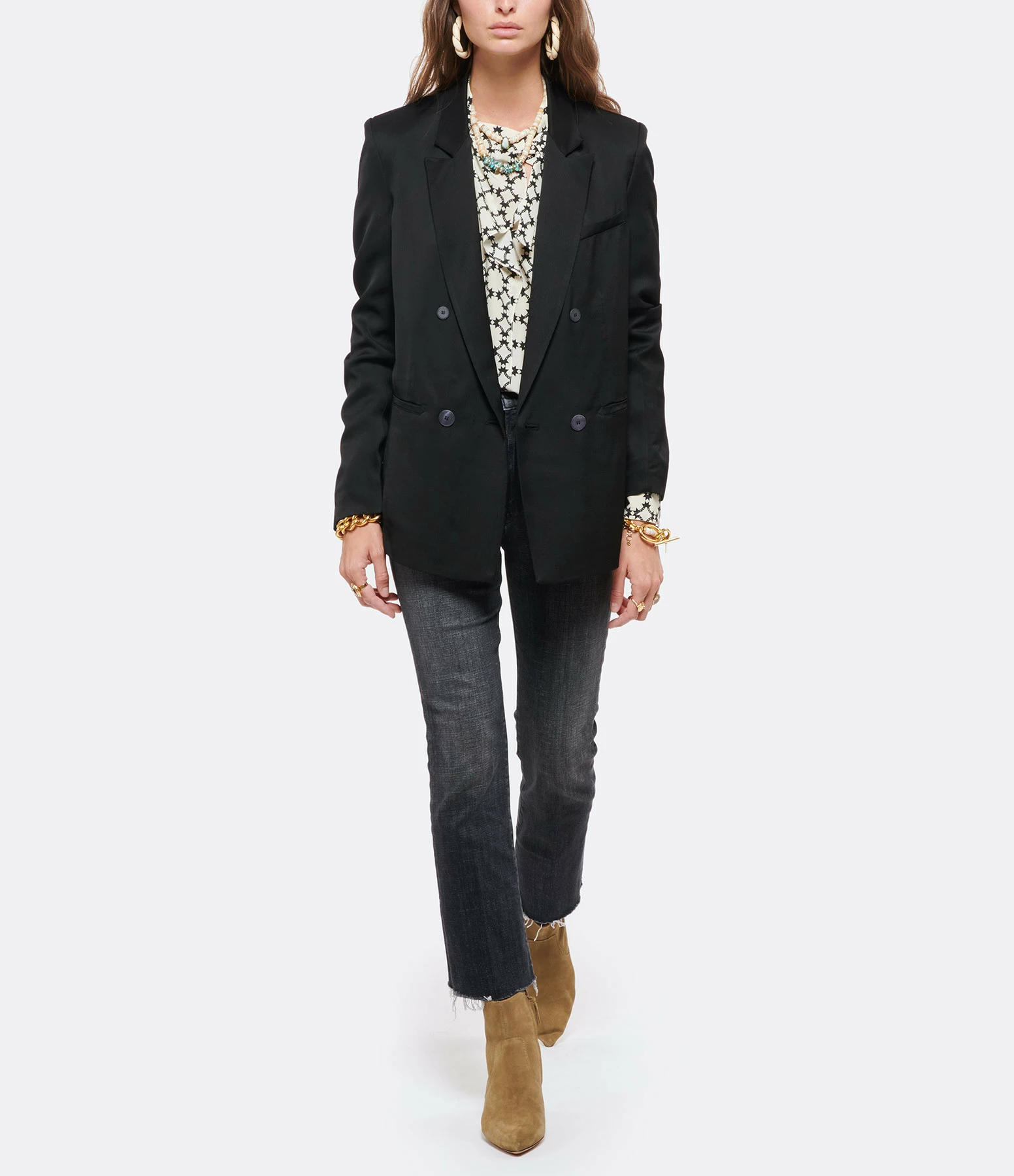 Le moins cher 🛒 FORTE_FORTE Blazer Crêpe Noir 🎁 4 Le moins cher 🛒 FORTE_FORTE Blazer Crêpe Noir 🎁 – Image 4