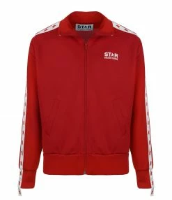 Nouveau 🌟 GOLDEN GOOSE Veste Homme Denis Étoile Rouge 🤩