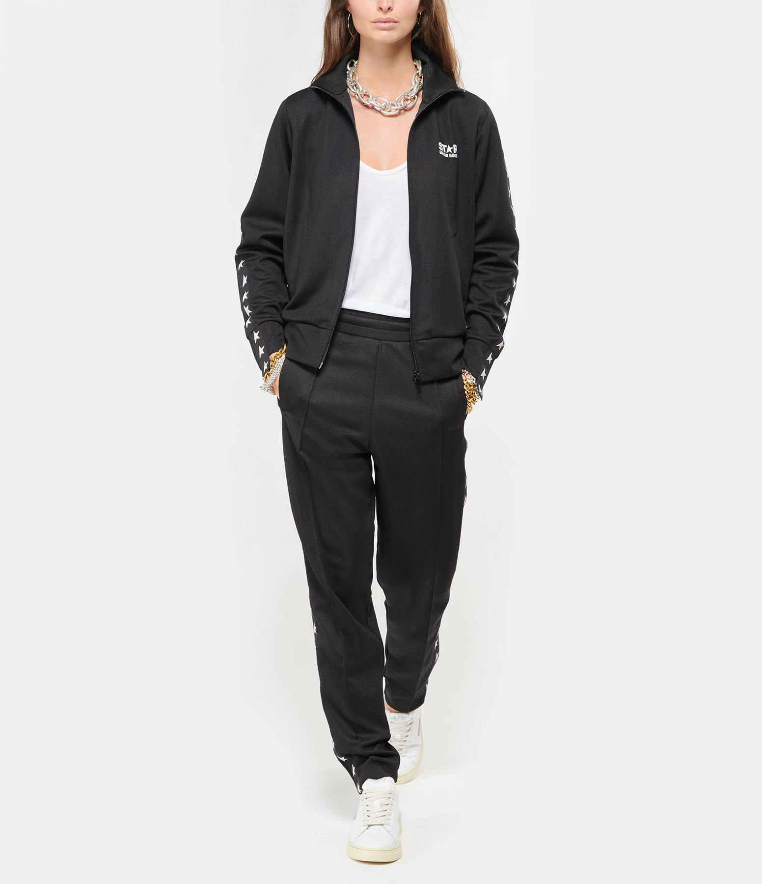 Top 10 🥰 GOLDEN GOOSE Veste Star Denise Étoiles Noir 👏 5 Top 10 🥰 GOLDEN GOOSE Veste Star Denise Étoiles Noir 👏 – Image 5