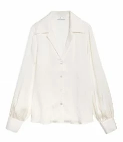 Promo 👍 ANINE BING Chemise Mylah Soie Ivoire 🤩