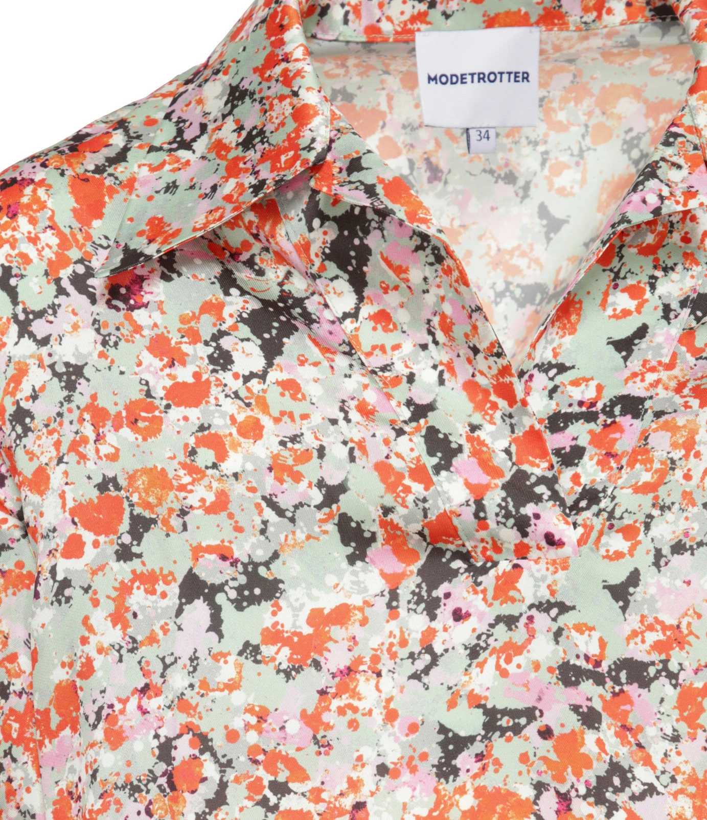 Coupon ???? MODETROTTER Blouse Alana Fleurie Orange ???? 2 Coupon ???? MODETROTTER Blouse Alana Fleurie Orange ???? – Image 2