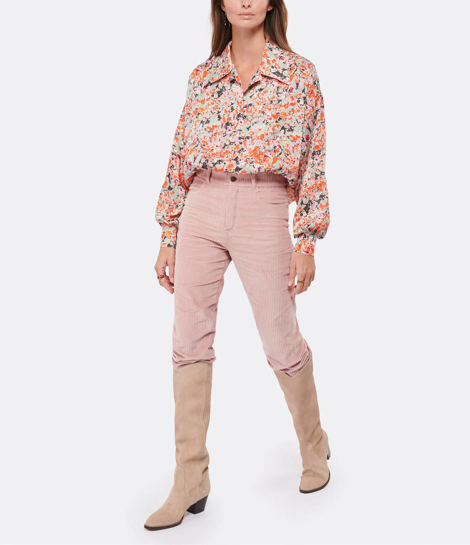 Coupon ???? MODETROTTER Blouse Alana Fleurie Orange ???? 4 Coupon ???? MODETROTTER Blouse Alana Fleurie Orange ???? – Image 4