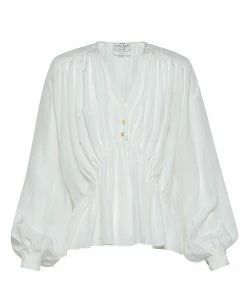 Vente flash 🎁 FORTE_FORTE Blouse Bohémienne Soie Blanc ✨