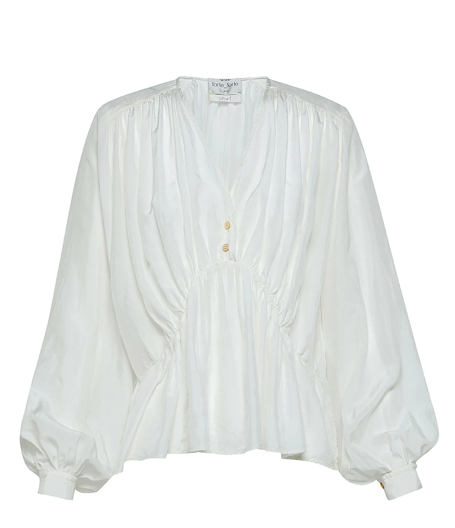 Vente flash 🎁 FORTE_FORTE Blouse Bohémienne Soie Blanc ✨ 1 Vente flash 🎁 FORTE_FORTE Blouse Bohémienne Soie Blanc ✨