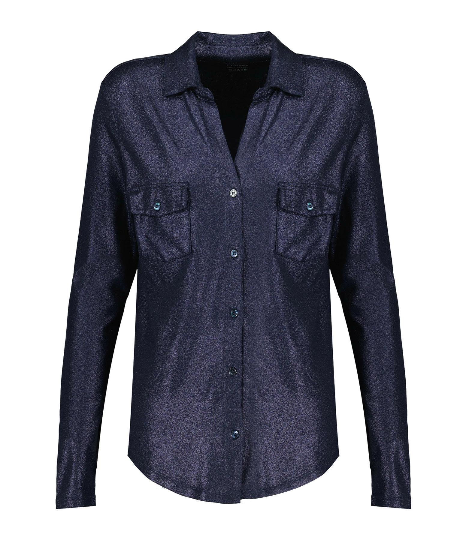 Sortie ⭐ MAJESTIC FILATURES Chemise Métallique Navy 😉 1 Sortie ⭐ MAJESTIC FILATURES Chemise Métallique Navy 😉