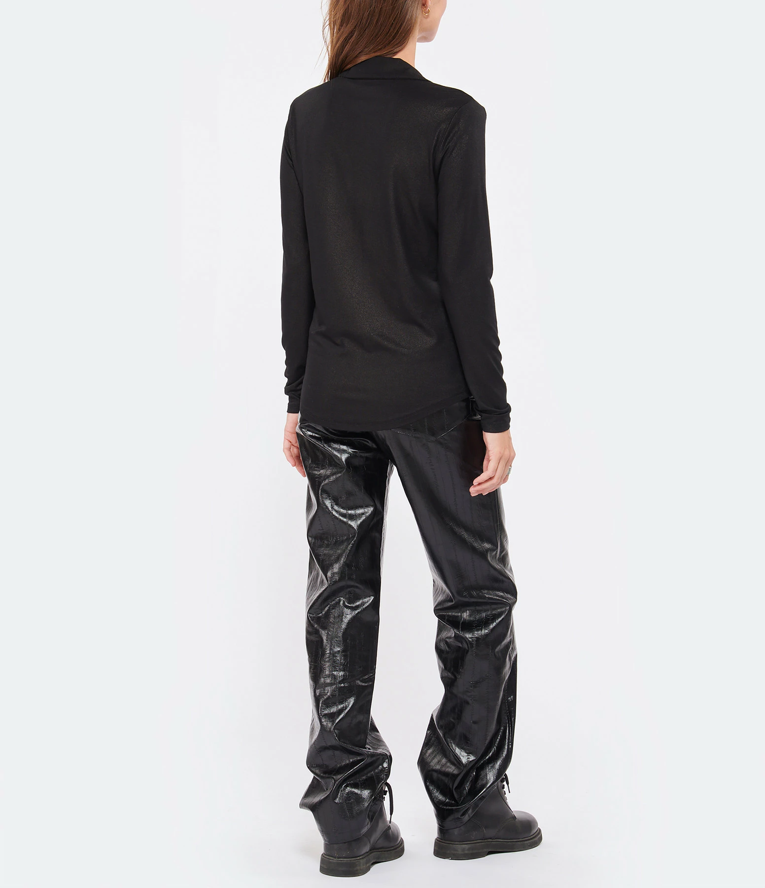 Offres 🎉 MAJESTIC FILATURES Chemise Métallique Noir ✨ 5 Offres 🎉 MAJESTIC FILATURES Chemise Métallique Noir ✨ – Image 5