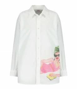 Remise 😉 DEAR JULIETTE Chemise Maybe Coton Blanc 🎉