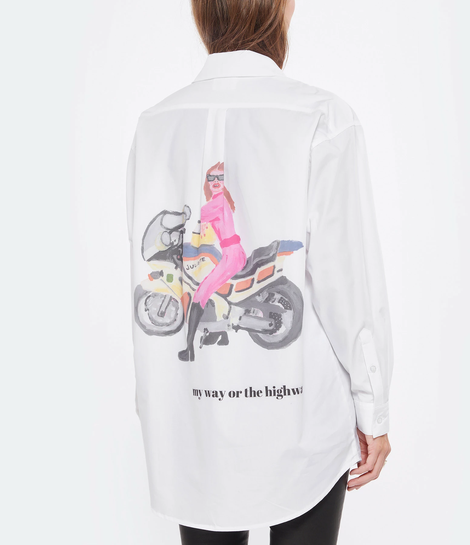 Bon marché ???? DEAR JULIETTE Chemise My Way Coton Blanc ???? 3 Bon marché ???? DEAR JULIETTE Chemise My Way Coton Blanc ???? – Image 3