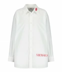 Offres 😉 DEAR JULIETTE Chemise Viens Ici Coton Blanc 😉