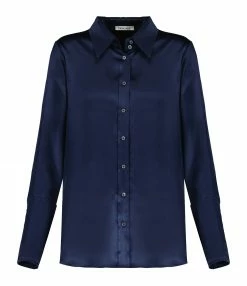 Meilleure affaire 😉 HANA SAN Chemise Nisha Soie Bleu Nuit 🧨