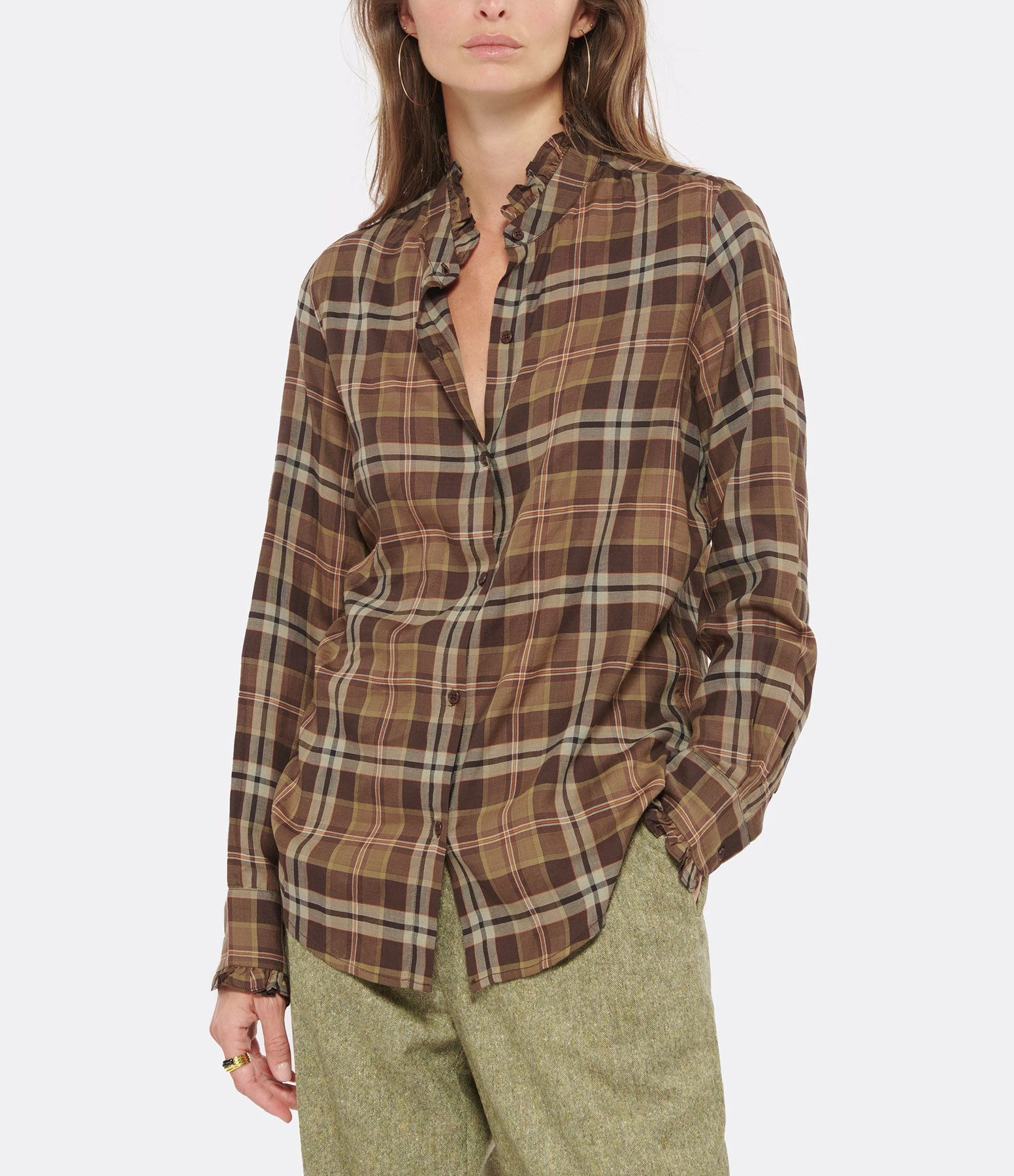 Bon marché ???? NILI LOTAN Chemise Lydia Carreaux ???? 3 Bon marché ???? NILI LOTAN Chemise Lydia Carreaux ???? – Image 3