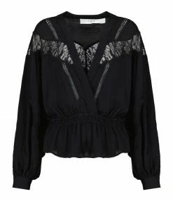 Promo 👏 IRO Blouse Finra Dentelle Noir 💯