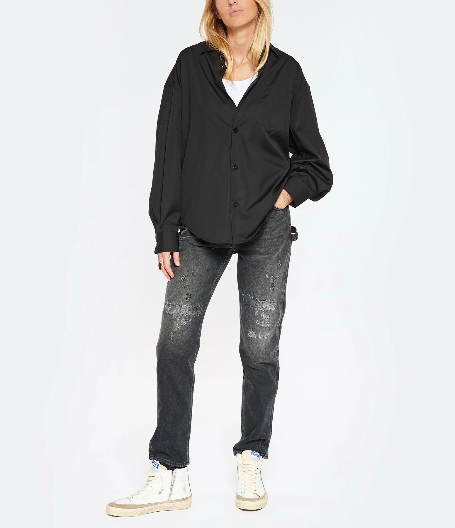 Budget 🤩 AMI PARIS Chemise Unisexe Coton Noir ✨ 4 Budget 🤩 AMI PARIS Chemise Unisexe Coton Noir ✨ – Image 4