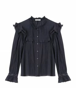 Acheter ✔️ ISABEL MARANT ÉTOILE Chemise Coton Bleu Nuit ✔️