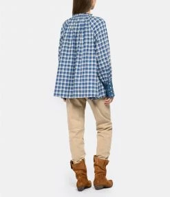 Le moins cher 💯 CHARLIE JOE Blouse Bastien Coton Carreaux Bleu 🎁 -BOUTIQUE MARGAUX LONNBERG unnamed file 1646