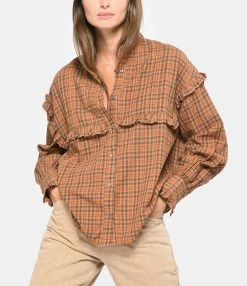 Budget 🧨 CHARLIE JOE Chemise Benito Coton Carreaux Orange 🎁 -BOUTIQUE MARGAUX LONNBERG unnamed file 1649