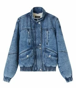 Meilleure affaire 😀 ISABEL MARANT Veste Vlasta Coton Bleu 🥰