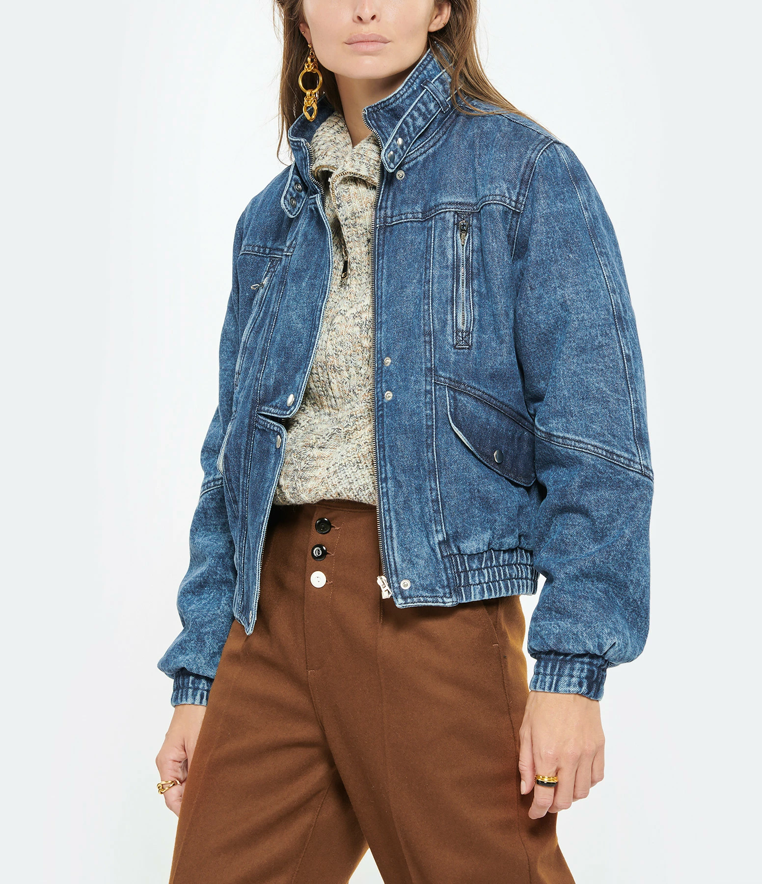 Meilleure affaire 😀 ISABEL MARANT Veste Vlasta Coton Bleu 🥰 2 Meilleure affaire 😀 ISABEL MARANT Veste Vlasta Coton Bleu 🥰 – Image 2