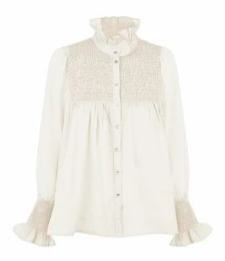 Meilleur prix ✔️ ANTIK BATIK Chemise Anahi Coton Crème 😉