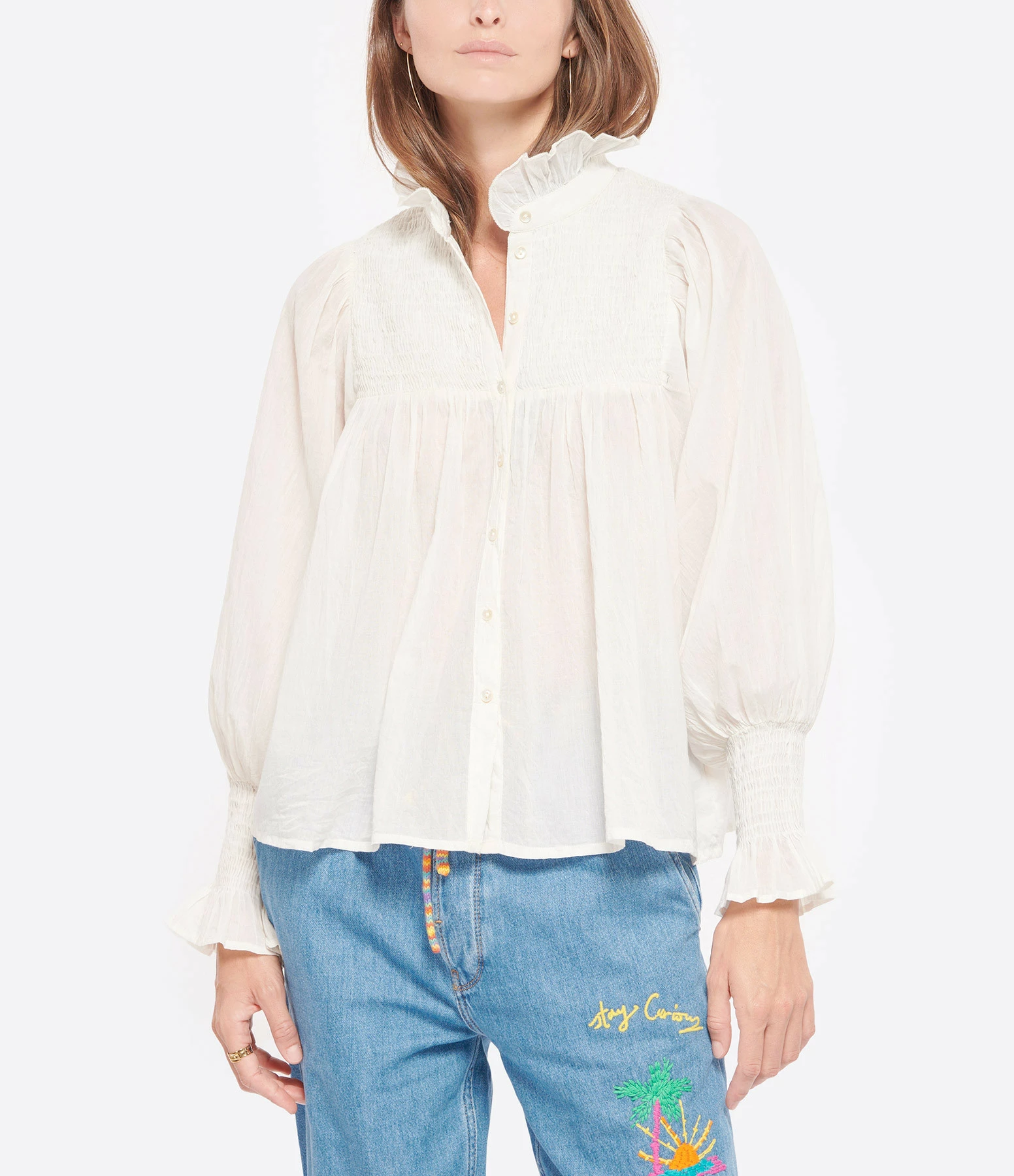 Meilleur prix ✔️ ANTIK BATIK Chemise Anahi Coton Crème 😉 2 Meilleur prix ✔️ ANTIK BATIK Chemise Anahi Coton Crème 😉 – Image 2