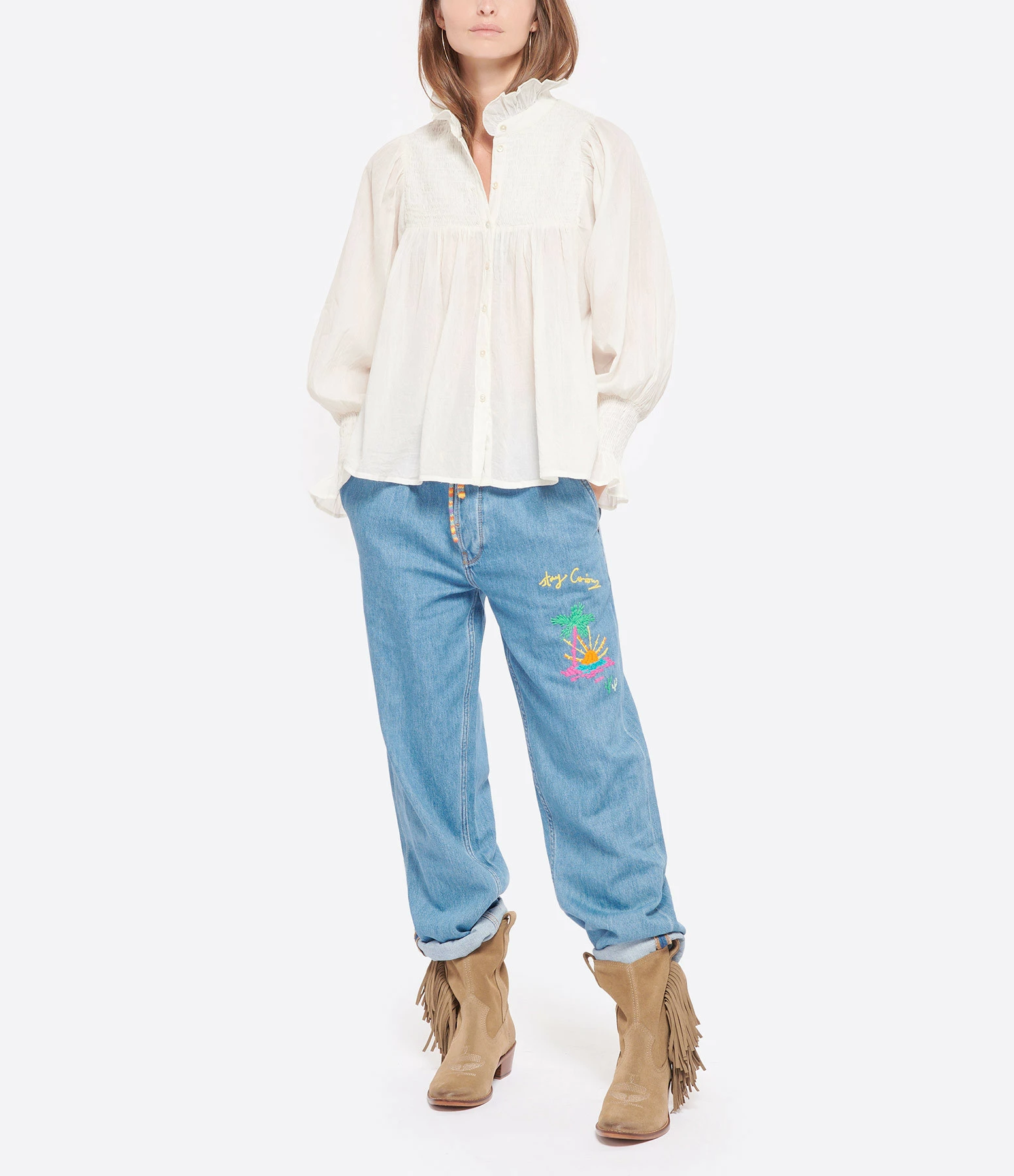 Meilleur prix ✔️ ANTIK BATIK Chemise Anahi Coton Crème 😉 3 Meilleur prix ✔️ ANTIK BATIK Chemise Anahi Coton Crème 😉 – Image 3