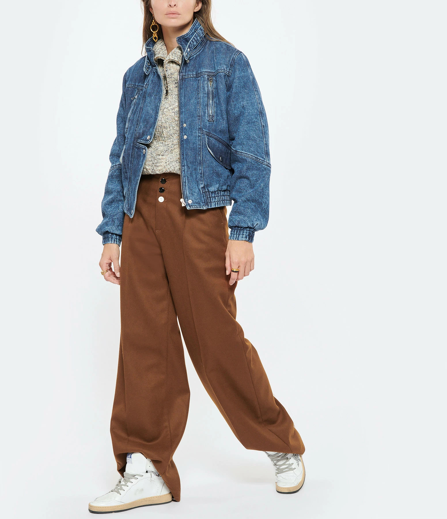 Meilleure affaire 😀 ISABEL MARANT Veste Vlasta Coton Bleu 🥰 3 Meilleure affaire 😀 ISABEL MARANT Veste Vlasta Coton Bleu 🥰 – Image 3